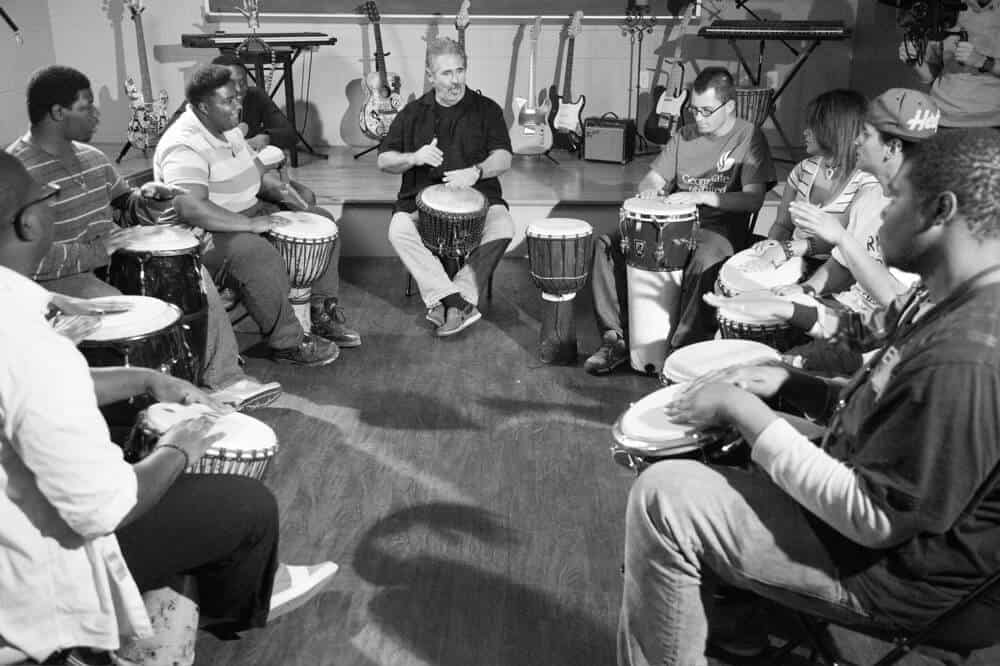 Composite Effects of Group Drumming